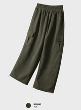 Stable Soft Cargo Fleece Brushed Semi Wide Banding Pants
