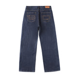 14oz デサイズドセルビッジローワイドレッグジーンズ ネイビー