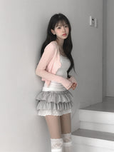 [MADE] Heart-Drop Lace & Cubic Heart Camisole