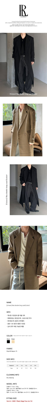 [Unisex] マックスダブルロングコート(2color)