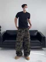 XE ストリートカモフラージュワイドカーブドフィットパンツ