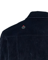Mwoong Velvet Denim Trucker Jacket(NAVY)