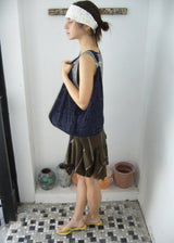 Jeanne Leaf Shoulder Bag_Navy
