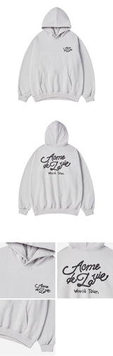 24FW ワールドツアースクリプトロゴフーディー グレー