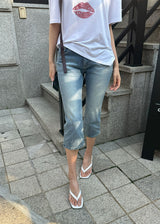 DENIM CAPRI PANTS
