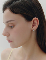 26SS★ H Edition Silver Rainy One-Touch Earrings