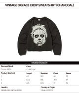 Vintage Bigface Crop Sweatshirt (Charcoal)