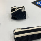 Clam round pencilcase _ Corduroy midnight