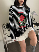 Rose stripe T