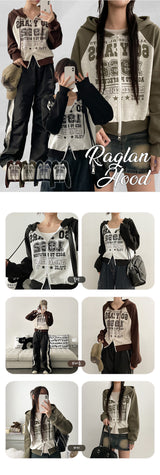 DSean2Way Crop Nagrang Hooded Zip-Up