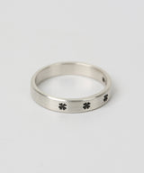 Clover simple rail ring BK (925 silver)