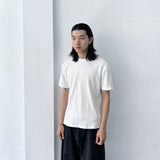 Minimal White Rib Tee