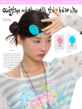 BETWEENAND サイドヘアクリップクエスチョンマークカーリースタークリエイティブスイートアンドキュートガールヘアアクセサリーエッジクリップ