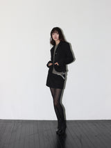 クラシックパッデドミニスカート (BLACK)