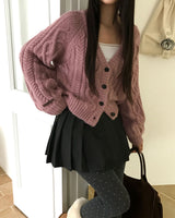 [ORIGINAL] Sand Color Heavy Knit Cardigan