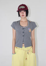 STRIPE HALTER TOP