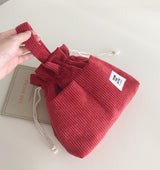 【MADE】Corduroy Pouch Bag - Red