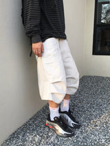 Maze Pintuck Bermuda Pants 3C