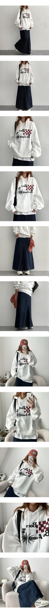 [S~XL] Purry rewashed cut denim long skirt