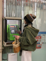 [BELLIDE MADE] ユニークバックレイズドピグメント ツーウェイジップアップパーカー
