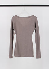 RIB BUTTON LONG TEE