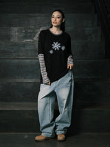ニットレイヤードL/S（ブラック）