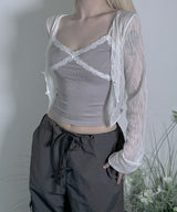 V Lace Sleeveless (2colors)