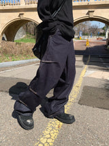 セティピンタックノンフェードデニムパンツ