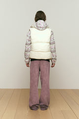 CHERRY REVERSIBLE PADDING VEST [IVORY]