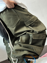 MULTI ALL CARGO SEMI WIDE BALLOON LONG PANTS 💚🐝🩶🖤 - 3 COLORS