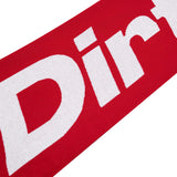 DirtyCoins ロゴレッドウールニットスカーフ