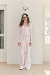 Sweet Dreams Lace Flare Pants (Pink)
