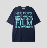 フィルムレタリングオーバーサイズショートスリーブTシャツ