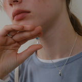 Vintage key necklace_agate