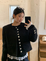 Unique Burton Round Quilting Tweed Jacket