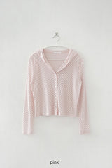 sheer rib button cardigan (2c)