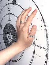 HEART TARGET WAVE RING
