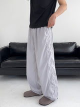 ナイロン カラーブロック トラック ワイド パンツ(3 Colors)