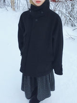 Blended Neck Bijou Line Short Coat (3c)