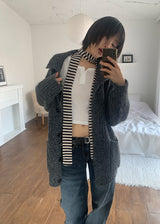 HIGH NECK HALF CARDIGAN