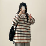 Cog color Dangara collar long sleeve tee 