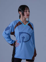 HEART SPORTS FOOTBALL JERSEY T(SKY BLUE)