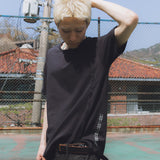 フィドルヘッドハーフTシャツ / ブラックチャコール
