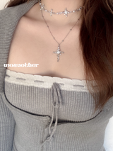 [IVE Rei, IDLE Miyeon Pick!] ホワイトローズレイヤードネックレス