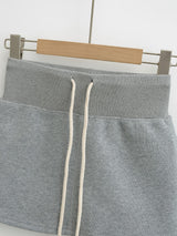 Contrast String Waist Mini Skirt 231809644