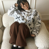 Enin Nordic duffle Button Short Knit Cardigan