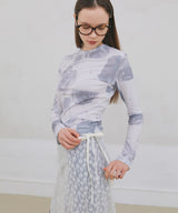 Floral Lace Layered Skirt - White