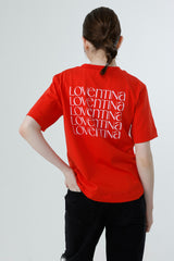 マルチプリンティングTシャツ_RED