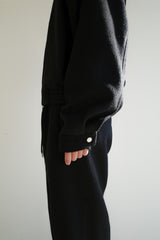 Wool zipup jumper, Black