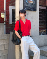 Port One Tuck Bio Cotton Slacks